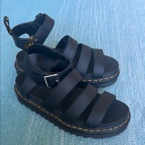 Dr. Martens Black Strappy Sandals